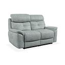Iver 2 Seater Electric Recliner Sofa with Power Headrests in Santos Steel Fabric