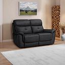 Iver 2 Seater Sofa in Amara Black Leather