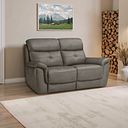 Iver 2 Seater Sofa in Odyssey Dark Grey Leather