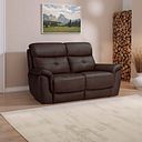 Iver 2 Seater Sofa in Odyssey Two Tone Brown Leather