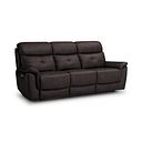 Iver 3 Seater Electric Recliner Sofa in Amara Brown Leather