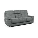 Iver 3 Seater Electric Recliner Sofa in Miller Grey Fabric