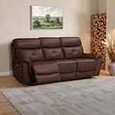 Iver 3 Seater Electric Recliner Sofa in Odyssey Tan Leather