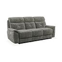 Iver 3 Seater Electric Recliner Sofa in Plush Charcoal Fabric