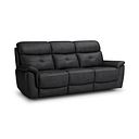 Iver 3 Seater Sofa in Amara Black Leather