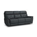 Iver 3 Seater Sofa in Amara Dark Grey Leather