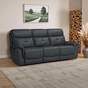 Iver 3 Seater Sofa in Amara Dark Grey Leather