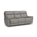Iver 3 Seater Sofa in Amara Light Grey Leather