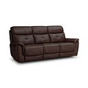 Iver 3 Seater Sofa in Odyssey Two Tone Brown Leather
