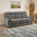 Iver 3 Seater Sofa in Plush Charcoal Fabric