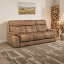 Iver 3 Seater Sofa in Ranch Brown Fabric