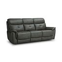 Iver 3 Seater Sofa in Virgo Lead Leather