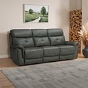 Iver 3 Seater Sofa in Virgo Lead Leather