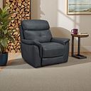 Iver Armchair in Amara Dark Grey Leather