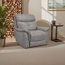Iver Armchair in Amara Light Grey Leather