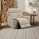 Iver Electric Recliner Armchair in Jetta Beige Fabric