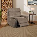 Iver Electric Recliner Armchair in Miller Earth Brown Fabric