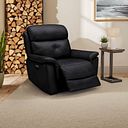 Iver Electric Recliner Armchair in Odyssey Black Leather
