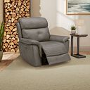 Iver Electric Recliner Armchair in Odyssey Dark Grey Leather