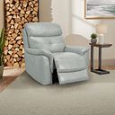 Iver Electric Recliner Armchair in Odyssey Light Grey Leather