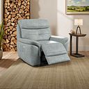 Iver Electric Recliner Armchair in Santos Steel Fabric