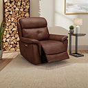 Iver Electric Recliner Armchair in Virgo Chestnut Leather