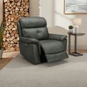 Iver Electric Recliner Armchair in Virgo Lead Leather