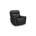 Iver Electric Recliner Armchair with Power Headrest in Amara Black Leather