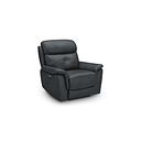 Iver Electric Recliner Armchair with Power Headrest in Amara Dark Grey Leather