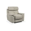Iver Electric Recliner Armchair with Power Headrest in Miller Taupe Fabric