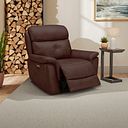 Iver Electric Recliner Armchair with Power Headrest in Odyssey Tan Leather