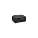 Iver Storage Footstool in Amara Black Leather