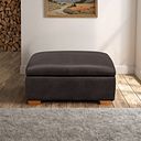 Iver Storage Footstool in Amara Brown Leather