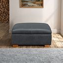 Iver Storage Footstool in Amara Dark Grey Leather
