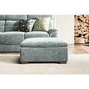 Iver Storage Footstool in Plush Silver Fabric