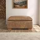 Iver Storage Footstool in Ranch Brown Fabric