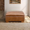 Iver Storage Footstool in Virgo Cognac Leather