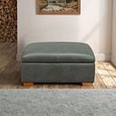 Iver Storage Footstool in Virgo Lead Leather