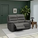 Jarrod 2 Seater Electric Recliner in Elephant Grey Leather
