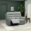 Jarrod 2 Seater Electric Recliner in Hopsack Platinum Fabric