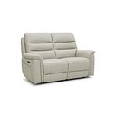 Jarrod 2 Seater Power Recliner with Adjustable Power Headrest and Lumbar Support in Bone China Leather