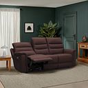 Jarrod 2 Seater Power Recliner with Adjustable Power Headrest and Lumbar Support in Chestnut Leather