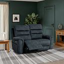Jarrod 2 Seater Power Recliner with Adjustable Power Headrest and Lumbar Support in Dexter Shadow Fabric