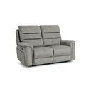 Jarrod 2 Seater Power Recliner with Adjustable Power Headrest and Lumbar Support in Dexter Stone Fabric