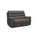 Jarrod 2 Seater Power Recliner with Adjustable Power Headrest and Lumbar Support in Elephant Grey Leather