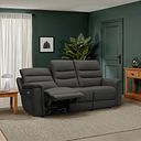 Jarrod 2 Seater Power Recliner with Adjustable Power Headrest and Lumbar Support in Storm Leather