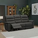 Jarrod 3 Seater Electric Recliner in Storm Leather