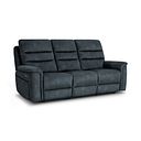 Jarrod 3 Seater Power Recliner with Adjustable Power Headrest and Lumbar Support in Dexter Shadow Fabric
