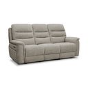 Jarrod 3 Seater Power Recliner with Adjustable Power Headrest and Lumbar Support in Hopsack Linen Fabric