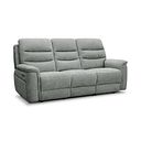 Jarrod 3 Seater Power Recliner with Adjustable Power Headrest and Lumbar Support in Hopsack Platinum Fabric